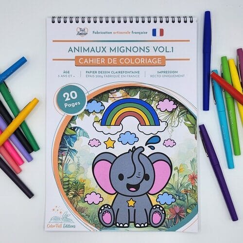 Animaux Mignons Vol.1 - Cahier de Coloriage pour Enfants